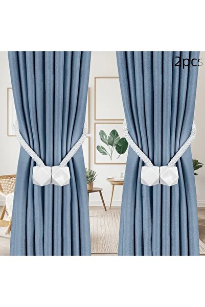 safestore 2Pcs Square Model Magnetic Curtain Clips - Interior Decoration Buckle Curtain Holder Accessory