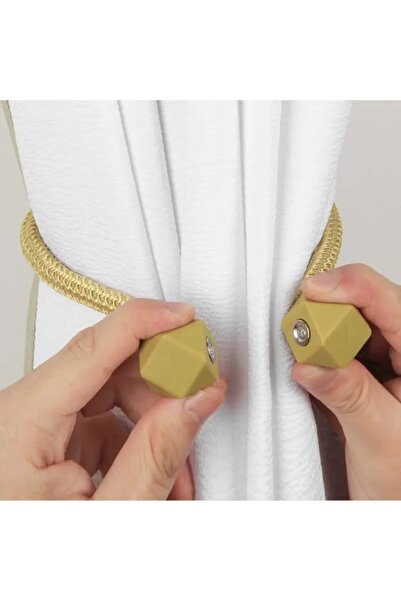 safestore 2Pcs Square Model Magnetic Curtain Clips - Interior Decoration Buckle Curtain Holder Accessory