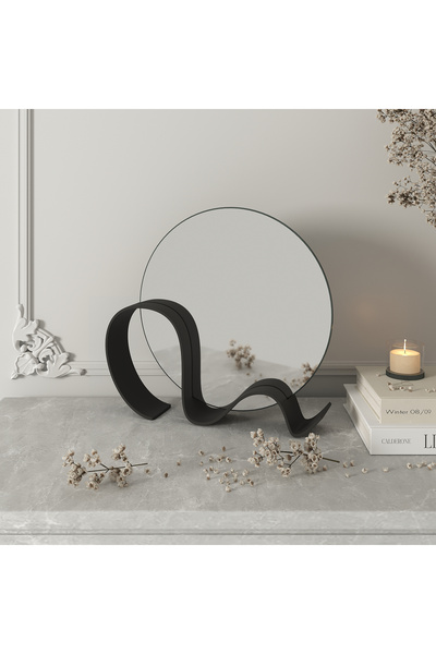 KEIN Bohem Dekoratif Masa ve Makyaj Aynası – Çerçevesiz Amorf Tasarım, 22 cm