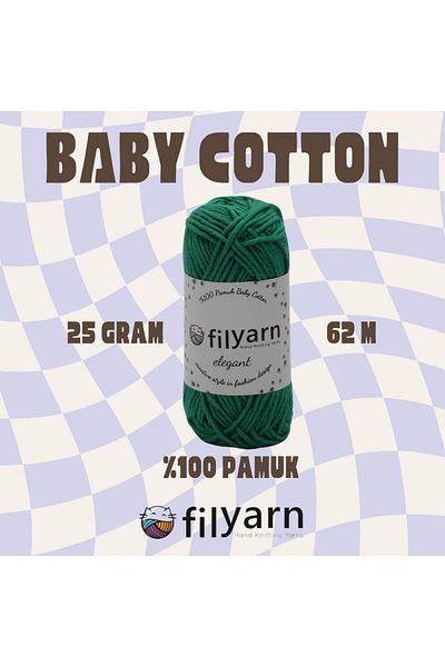 Filyarn 25 γραμμάρια Oeko-tex Certified Baby and Vest νήμα - Πλεκτό στο χέρι βαμβακερό νήμα