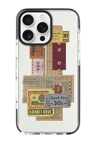 shoptocase iPhone 16 Pro Max Flake Ticket Pattern Impacts Phone Case