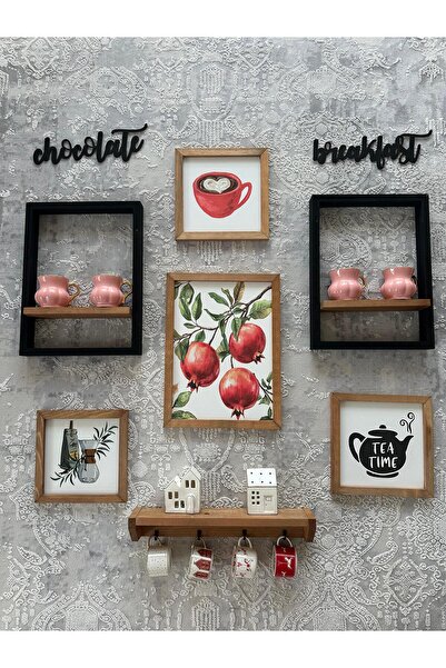 woodhomeworks Gerçek Ahşap Mutfak Dekor Terekli nar the time