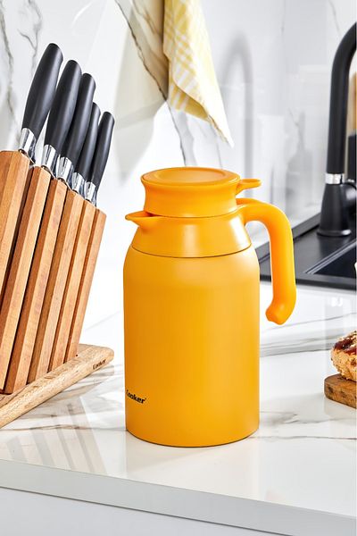 Cooker 2 Liter Double Layer Colorful Stainless Steel Thermos (Picnic Camping Outdoor Office Hotel Cafe School)