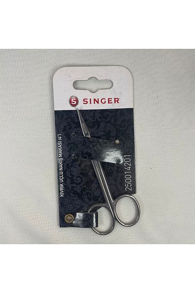 SİNGER مقص تطريز بطرف منحني من النيكل - خياطة تطريز يدوية