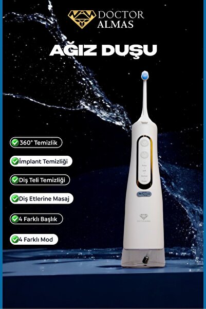 Doctor Almas Ağız Duşu (Diş Su Ipi) M209 - USB Şarjlı, 310ML Su Hazneli - Şar...