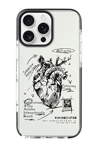 shoptocase حافظة هاتف آيفون 16 برو ماكس بنمط قلب تشريحي