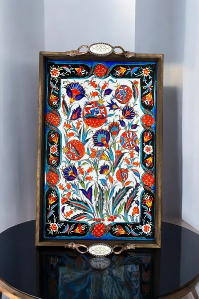 eporselen صينية عرض مصنوعة يدويًا (25 سم × 40 سم)