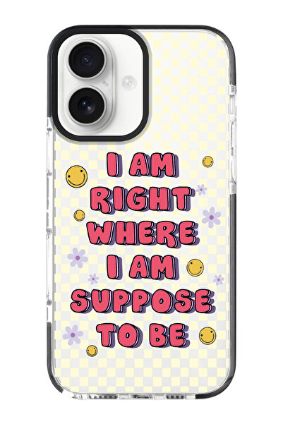 shoptocase iPhone 16 Compatible Checkers Smile Patterned Black Impacts Phone ...