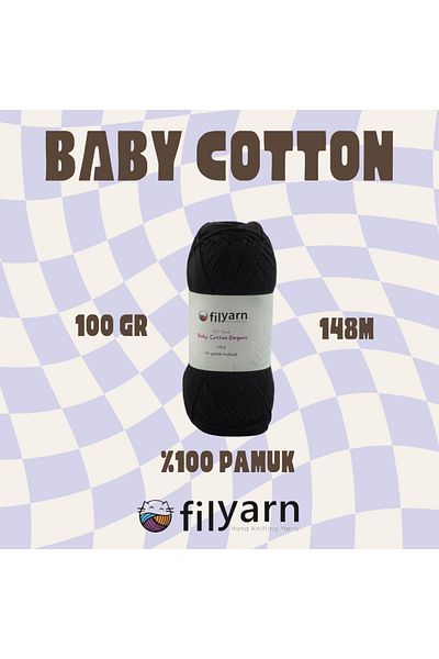 Filyarn 100 γραμμάρια Oeko-tex Certified Cotton Yarn για μωρό και γιλέκο - Σχέδιο πλεξίματος χειρός