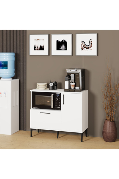 Kalender Dekor Lola Çok Amaçlı Dolap, Mutfak Dolabı, Kahve Köşesi,