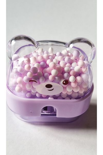 Modellino Colorful Teddy Bear Sharpener with Beads and Trash - Mk-4035 Micro, 1 Piece