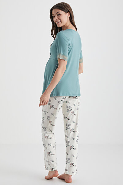 Catherine's Yumuşak Dokulu Hamile Pijama Takımı