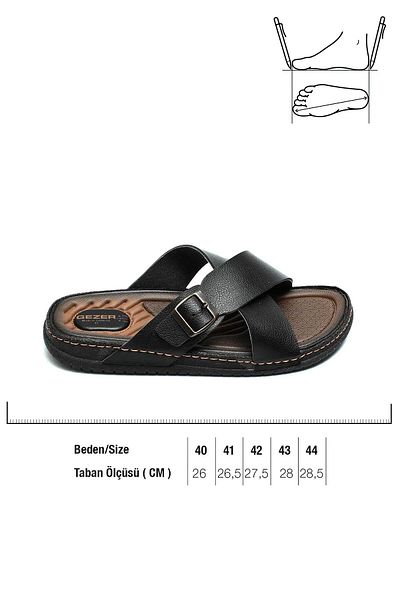 GEZER 11653 Orthopedic Comfortable Sole Cross Summer Men's Slippers