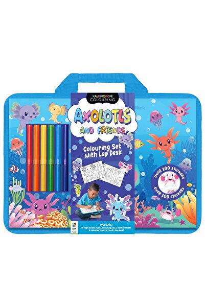 Hinkler مجموعة تلوين أكسولوتل وأصدقائه مع مكتب حضن