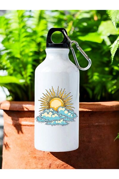 lili hediyelik Solar Printed Water Bottle Behind Cloud