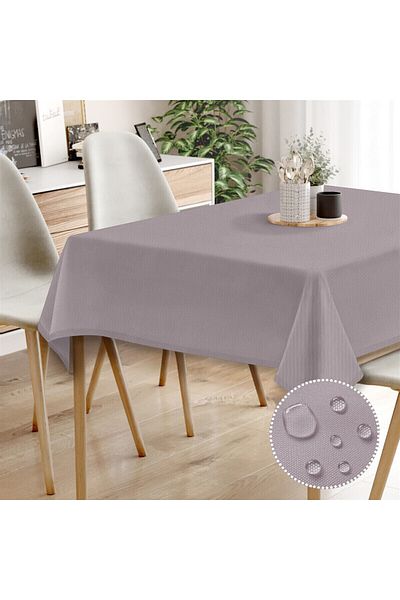 Evim Canvas Lilac Liquid Proof Stain Resistant Tablecloth
