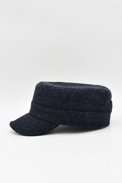 Külah Plaid Striped Castro Hat Cap Outdoor Wool Castro Cap Smoked