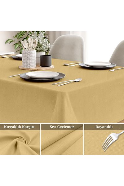 Evim Canvas Sand Liquid Proof Stain Resistant Tablecloth