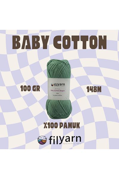 Filyarn 100 γραμμάρια Oeko-tex Certified Cotton Yarn για μωρό και γιλέκο - Σχέδιο πλεξίματος χειρός
