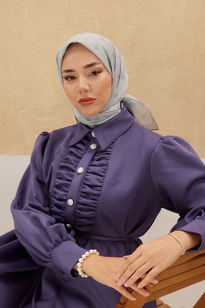 Silk Home وشاح أوليندا رمادي