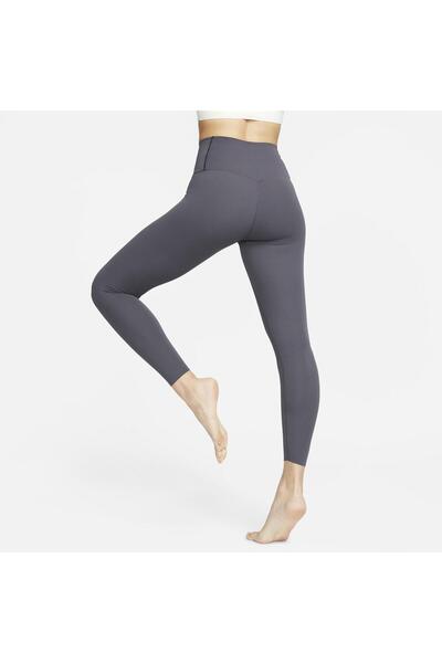 Nike Dri-Fit Zenvy Gentle-Support InfinaSoft High-Waisted 7/8 Training Gri Kadın Tayt