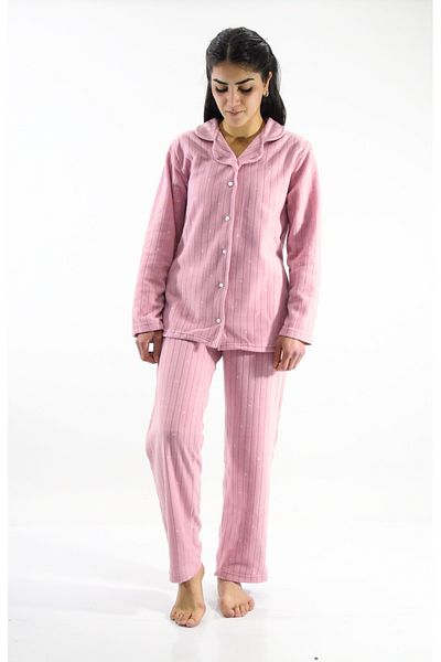 mefa Set de pijama Polar cu nasturi frontale