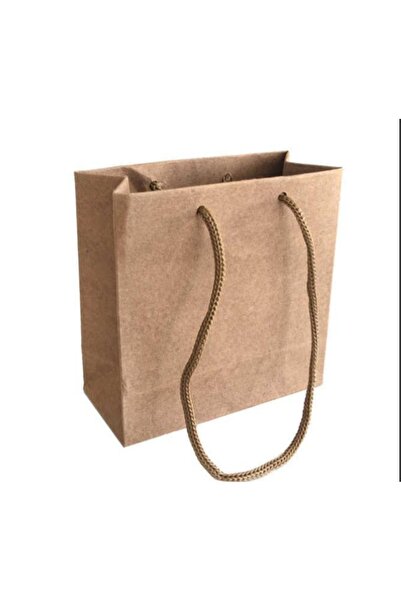 BURAKKUTU Karton çanta Kraft 11x11 Körük Boy:5 Cm Paketi 48 Lidir
