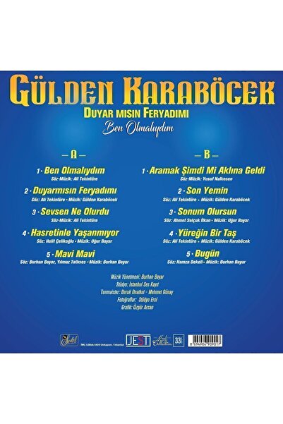 plakmarketi Gülden Karaböcek - Ben Olmalıydım / Duyar Mısın Feryadımı (PLAK)