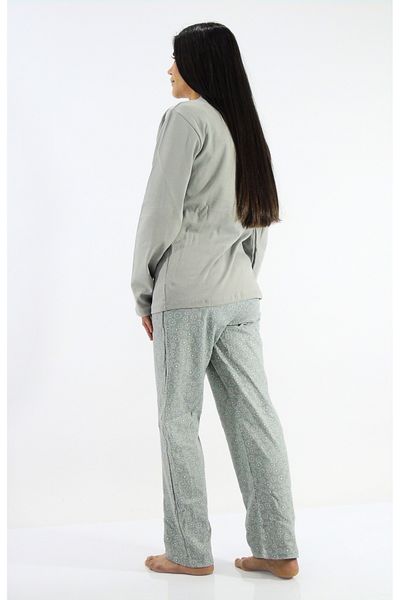 mefa Set pijama interlock cu nasturi cu guler