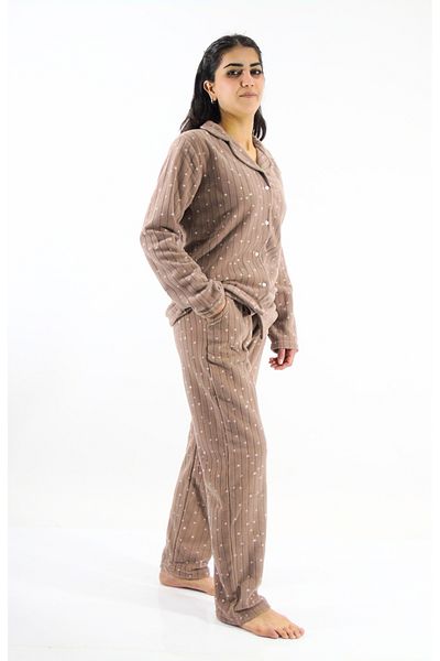 mefa Set de pijama Polar cu nasturi frontale