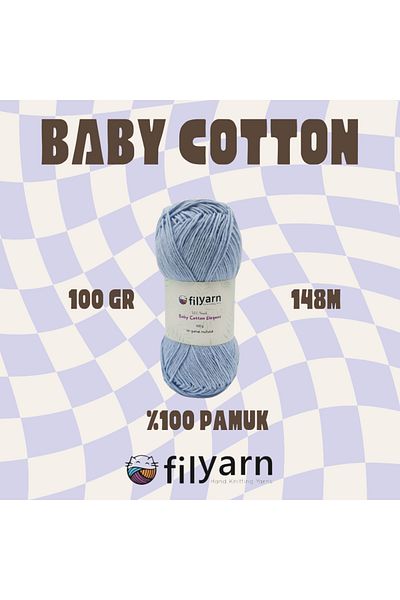Filyarn 100 γραμμάρια Oeko-tex Certified Cotton Yarn για μωρό και γιλέκο - Σχέδιο πλεξίματος χειρός