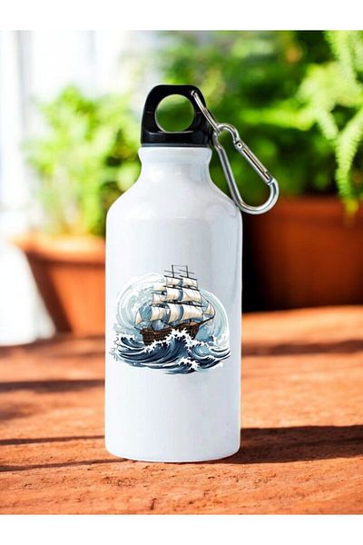 lili hediyelik Ship Printed Water Bottle