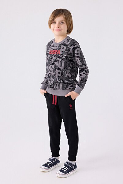 U.S. Polo Assn. 4-15 Yaş Lisanslı Us Polo ASSN Erkek Çocuk Takım -Füme-Füme