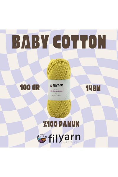 Filyarn 100Gr Oeko-Tex Certificate Cotton Thread - Baby Cotton Hand Knitted, Baby Vest and Punch Set of 4
