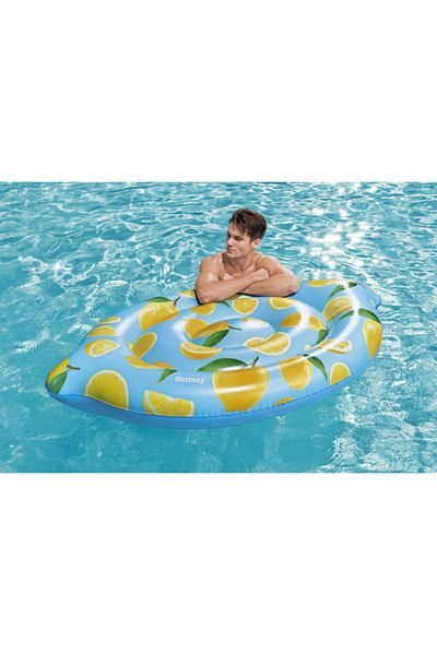 BESTWAY عوامة حمام سباحة برائحة الليمون مقاس 69 × 48 بوصة/1.76 متر × 1.22 متر 26-43392