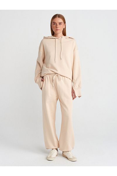 Dilvin 70458 Basic Jogger Pants - Light Beige