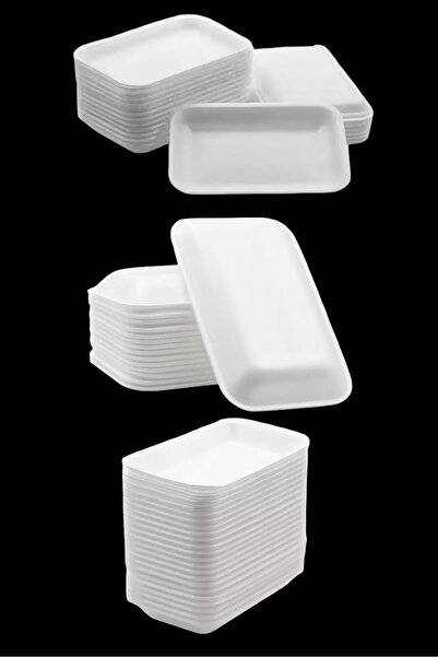 Özkan Ambalaj Temizlik Strafor Dikdörtgen Köpük Tabak 2000 Gramlık 150 Adet