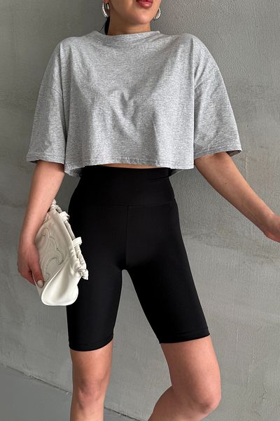MODAGEN Women's Straight Recovery Waist Short Leggings