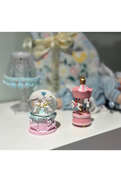 babysch Atlı Karınca Unicorn renk değiştiren ışıklı kar küresi hediye 2 li