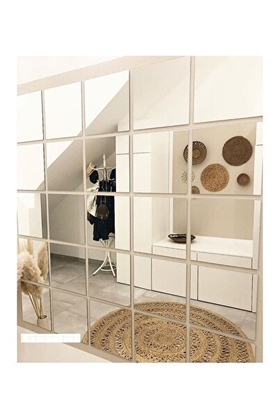 cg store 25x25 Kare Rodajlı Gerçek Ayna 21 Adet Yapışkanlı