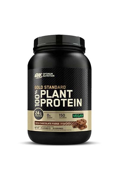 Optimum Nutrition Gold Standard 100% Plant Protein, Chocolate Fudge, 1.76 LB