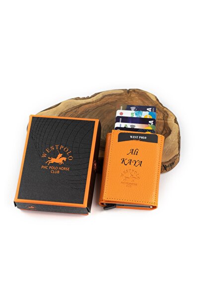 Westpolo Mekanizmalı Isme Özel Erkek Cüzdan/kartlık