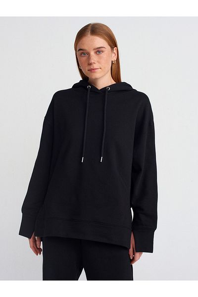 Dilvin 40403 Cusătură umoristică Slit Sweat-Negru