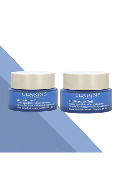 Clarins Multi-Active Night Cream - 50+50 ml Regular and Purifying Cut 2 Pack