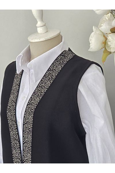 ENDAMIM Large Size Patterned Sleeveless Mother's Vest