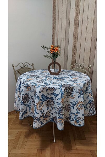 gonk Round, Carnation Pattern,Duck (Liquid Protective,Stain-Protective) Fabric,Tablecloth