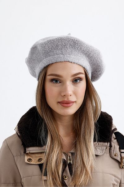 nord arc Beige Women's Wool Plush French Painter Hat I Beret