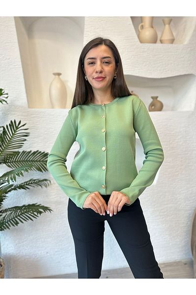 Devesta Moda Jachetă de tricotaj de înaltă calitate - tricotată din oțel, cu nasturi, 36/44 BDN