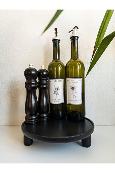 Nexura Design NEXURA DESİGN SİYAH AYAKLI SUNUM TABAĞI (25*25)