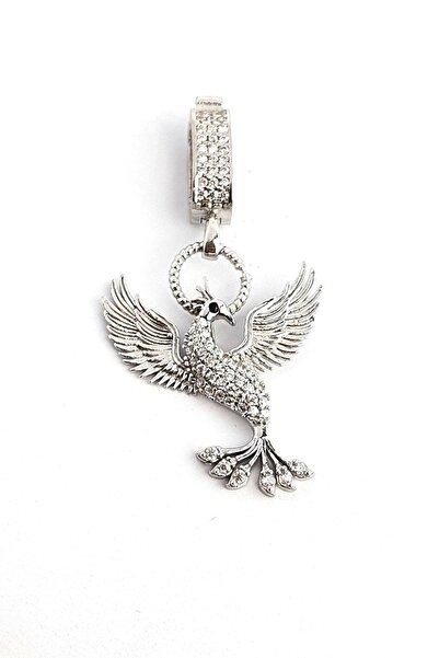 OSESHOP Zirkon Taş Detaylı 925ayar Gümüş Anka Kuşu Luxury Tasarım Charm Kolye...